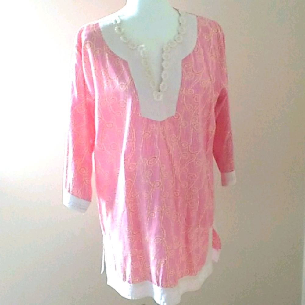 Beach Cover-up Tunic -Med/Lee.